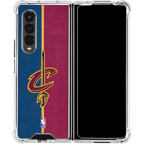 NBA Cleveland Cavaliers Canvas Galaxy Z Fold4 5G Clear Case