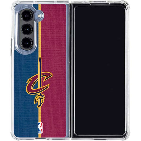 NBA Cleveland Cavaliers Canvas Galaxy Z Fold5 5G Clear Case