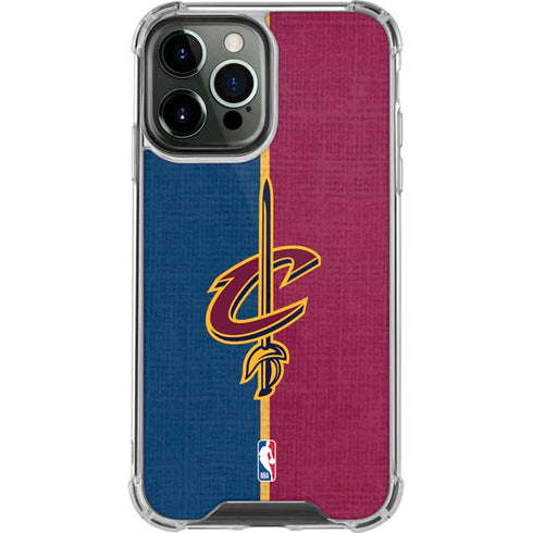 NBA Cleveland Cavaliers Canvas iPhone 15 Pro Max Clear Case