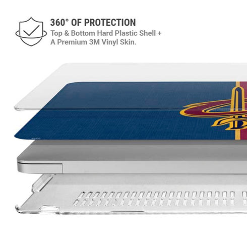 NBA Cleveland Cavaliers Canvas MacBook Pro 15in (2016-19) Case plus Skin