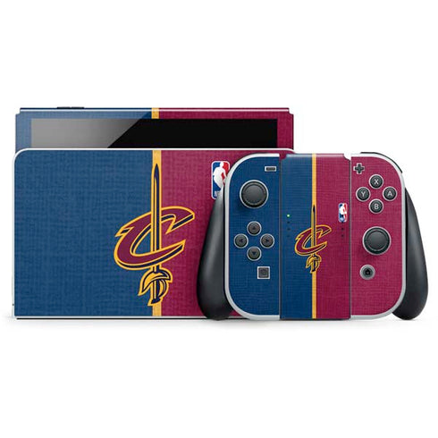 NBA Cleveland Cavaliers Canvas Nintendo Switch OLED (2021) Skin
