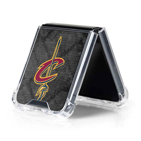 NBA Cleveland Cavaliers Dark Rust Galaxy Z Flip5 5G Clear Case