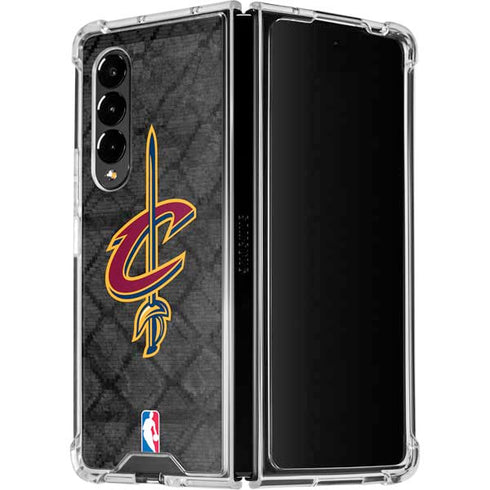 NBA Cleveland Cavaliers Dark Rust Galaxy Z Fold4 5G Clear Case