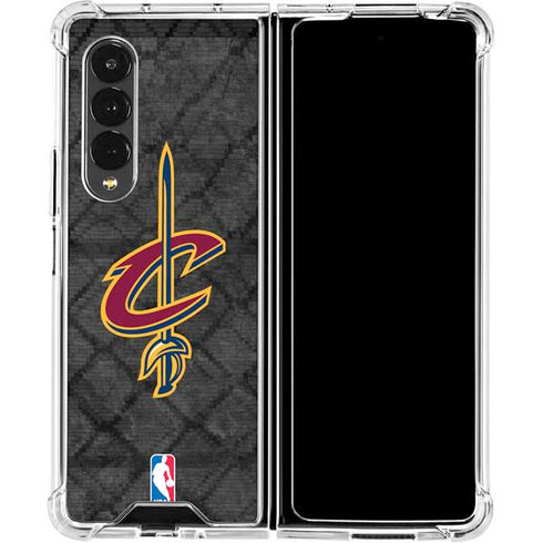 NBA Cleveland Cavaliers Dark Rust Galaxy Z Fold4 5G Clear Case