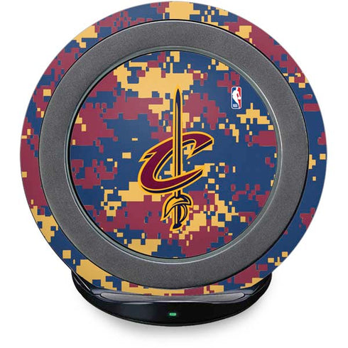 NBA Cleveland Cavaliers Digi Camo Fast Charge Wireless Charging Stand Skin