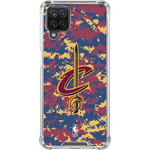 NBA Cleveland Cavaliers Digi Camo Galaxy A12 Clear Case
