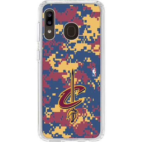 NBA Cleveland Cavaliers Digi Camo Galaxy A20 Clear Case