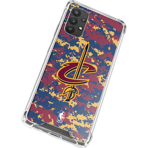 NBA Cleveland Cavaliers Digi Camo Galaxy A32 5G Clear Case