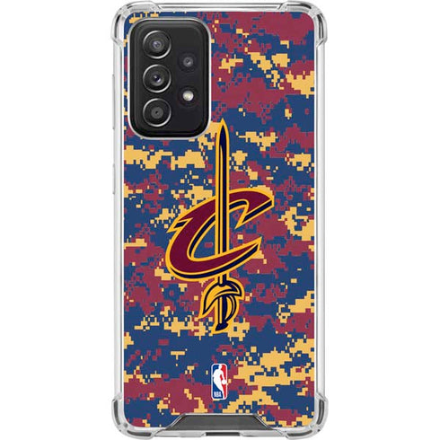 NBA Cleveland Cavaliers Digi Camo Galaxy A52 5G Clear Case