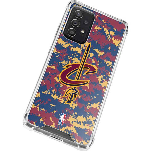 NBA Cleveland Cavaliers Digi Camo Galaxy A52 5G Clear Case