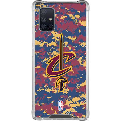 NBA Cleveland Cavaliers Digi Camo Galaxy A71 5G Clear Case