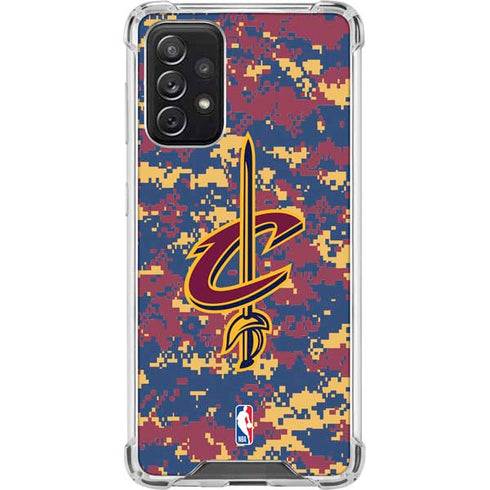 NBA Cleveland Cavaliers Digi Camo Galaxy A72 5G Clear Case