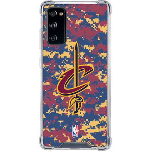 NBA Cleveland Cavaliers Digi Camo Galaxy S20 FE Clear Case