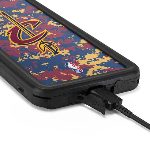 NBA Cleveland Cavaliers Digi Camo Galaxy S20 Plus Waterproof Case