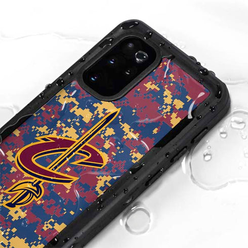 NBA Cleveland Cavaliers Digi Camo Galaxy S20 Plus Waterproof Case