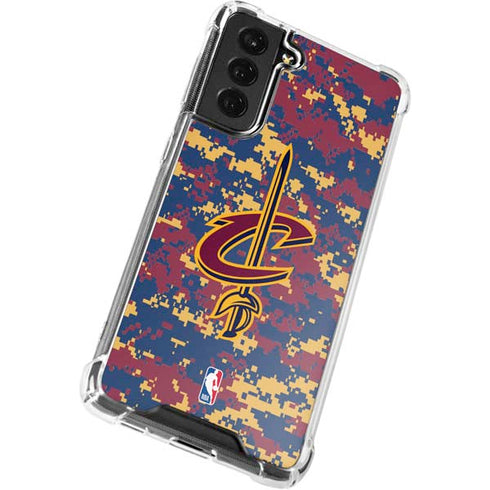 NBA Cleveland Cavaliers Digi Camo Galaxy S21 FE Clear Case