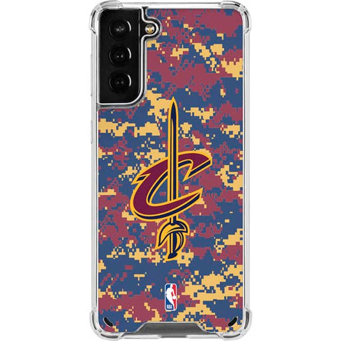 NBA Cleveland Cavaliers Digi Camo Galaxy S21 Plus 5G Clear Case