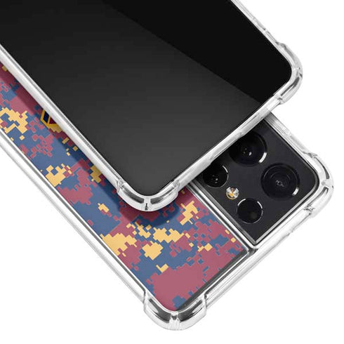 NBA Cleveland Cavaliers Digi Camo Galaxy S21 Ultra 5G Clear Case