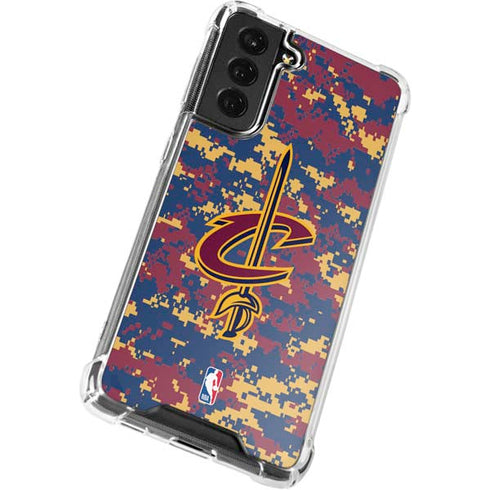 NBA Cleveland Cavaliers Digi Camo Galaxy S22 Plus Clear Case