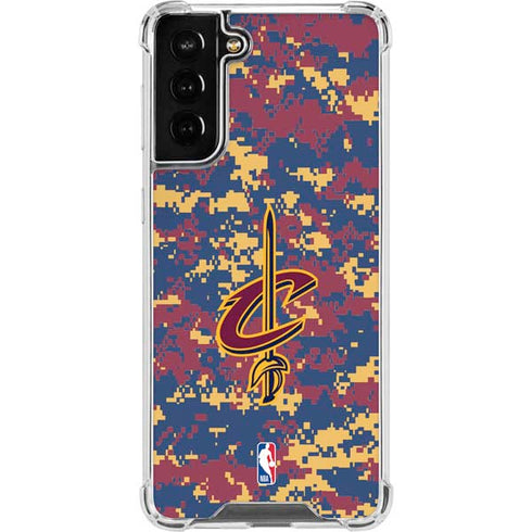 NBA Cleveland Cavaliers Digi Camo Galaxy S22 Plus Clear Case