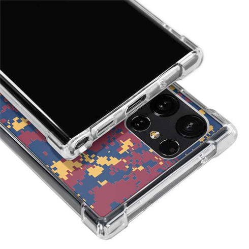 NBA Cleveland Cavaliers Digi Camo Galaxy S22 Ultra Clear Case
