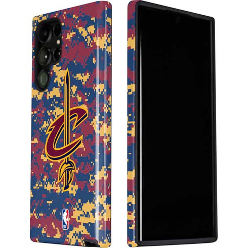 NBA Cleveland Cavaliers Digi Camo Galaxy S22 Ultra Pro Case