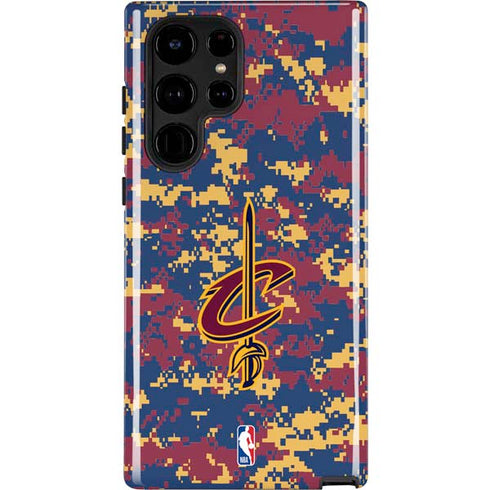 NBA Cleveland Cavaliers Digi Camo Galaxy S22 Ultra Pro Case