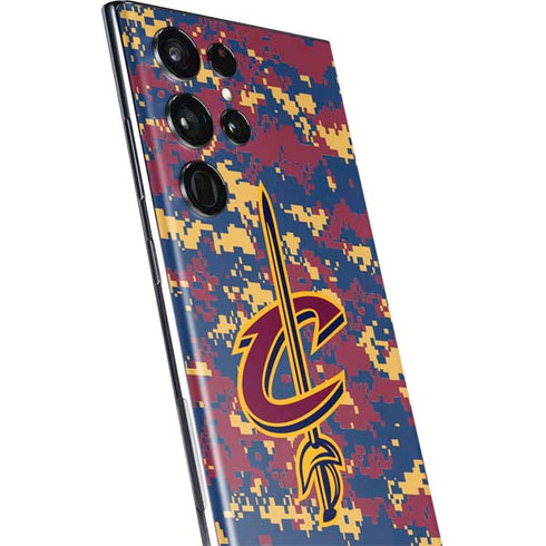 NBA Cleveland Cavaliers Digi Camo Galaxy S22 Ultra Skin