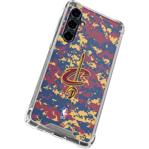 NBA Cleveland Cavaliers Digi Camo Galaxy S23 FE Clear Case