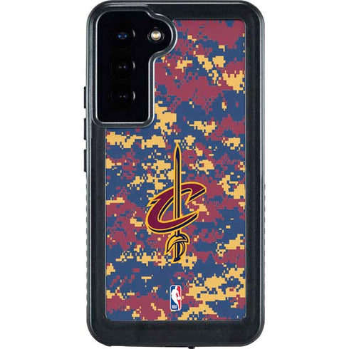 NBA Cleveland Cavaliers Digi Camo Galaxy S23 Plus Waterproof Case