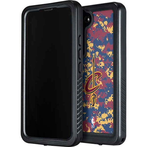 NBA Cleveland Cavaliers Digi Camo Galaxy S23 Plus Waterproof Case