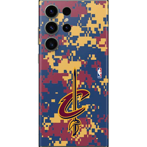 NBA Cleveland Cavaliers Digi Camo Galaxy S23 Ultra Skin