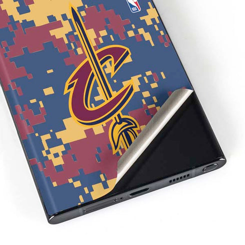 NBA Cleveland Cavaliers Digi Camo Galaxy S23 Ultra Skin