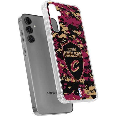 NBA Cleveland Cavaliers Digi Camo Galaxy S24 Plus Clear Case
