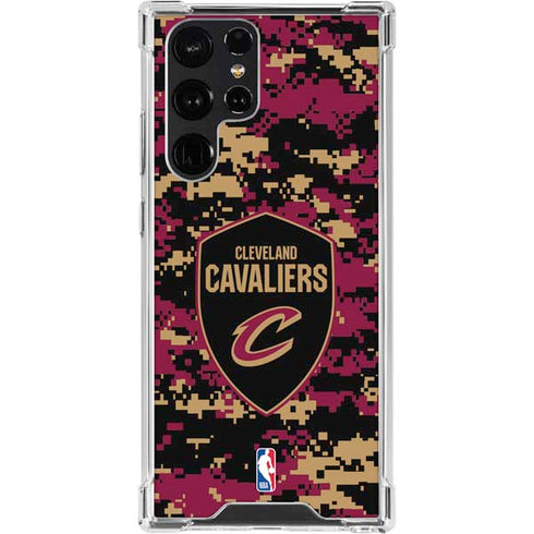 NBA Cleveland Cavaliers Digi Camo Galaxy S24 Ultra Clear Case