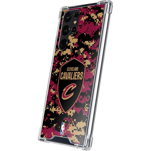 NBA Cleveland Cavaliers Digi Camo Galaxy S24 Ultra Clear Case