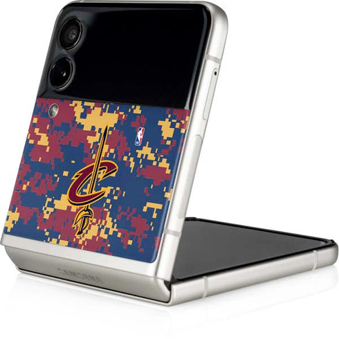 NBA Cleveland Cavaliers Digi Camo Galaxy Z Flip3 5G Skin