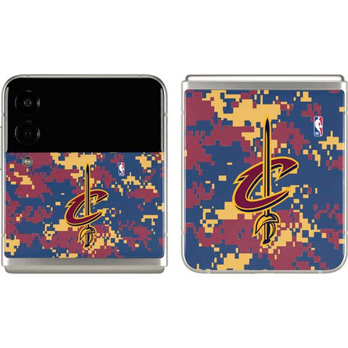 NBA Cleveland Cavaliers Digi Camo Galaxy Z Flip3 5G Skin