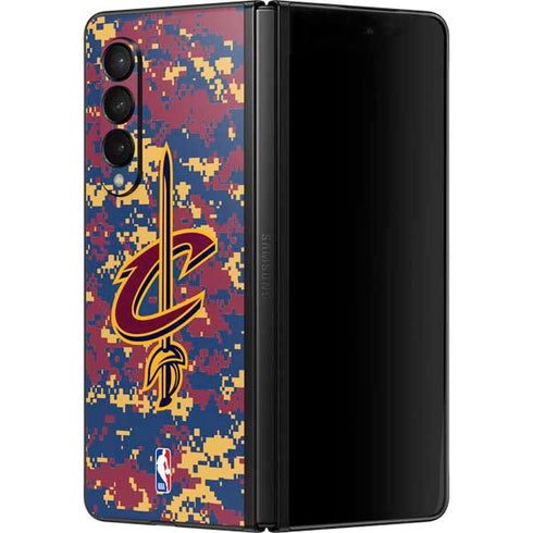 NBA Cleveland Cavaliers Digi Camo Galaxy Z Fold3 5G Skin