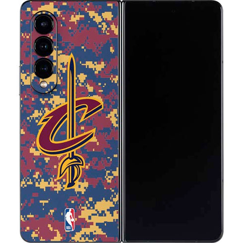 NBA Cleveland Cavaliers Digi Camo Galaxy Z Fold4 5G Skin