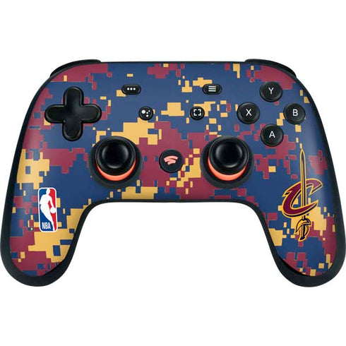 NBA Cleveland Cavaliers Digi Camo Google Stadia Controller Skin