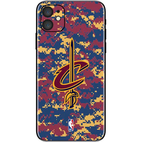 NBA Cleveland Cavaliers Digi Camo iPhone 11 Skin