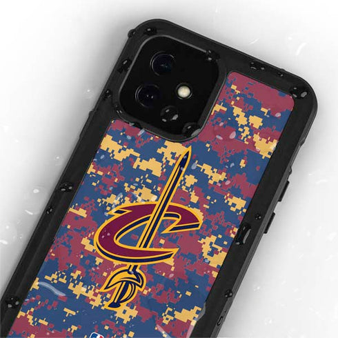 NBA Cleveland Cavaliers Digi Camo iPhone 12 Mini Waterproof Case