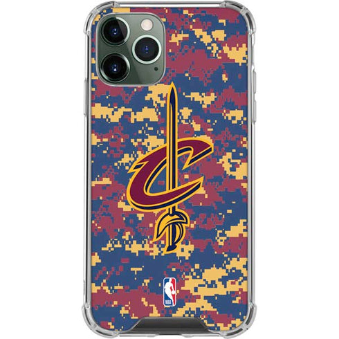 NBA Cleveland Cavaliers Digi Camo iPhone 12 Pro Clear Case