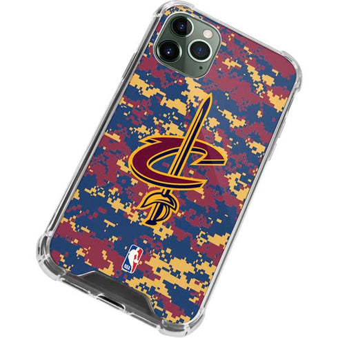 NBA Cleveland Cavaliers Digi Camo iPhone 12 Pro Clear Case