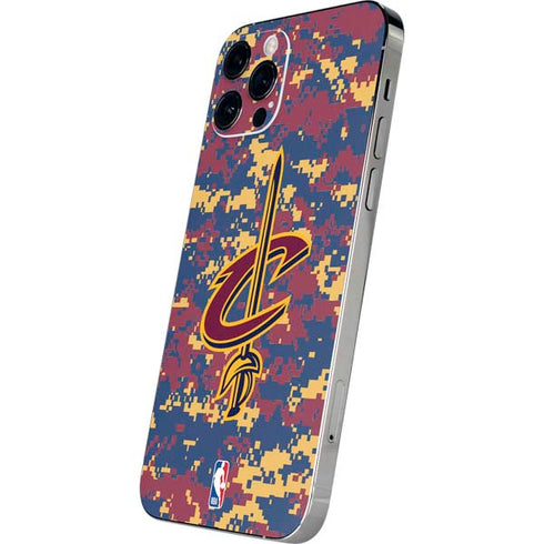 NBA Cleveland Cavaliers Digi Camo iPhone 12 Pro Max Skin