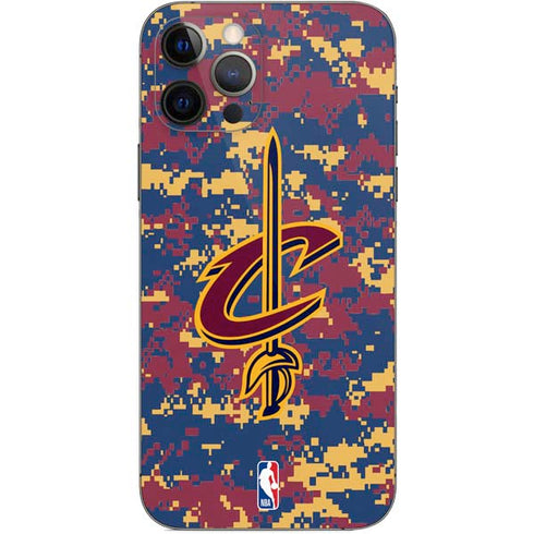 NBA Cleveland Cavaliers Digi Camo iPhone 12 Pro Skin