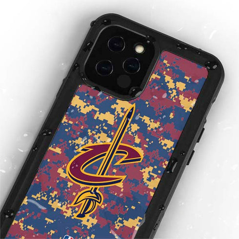 NBA Cleveland Cavaliers Digi Camo iPhone 12 Pro Waterproof Case