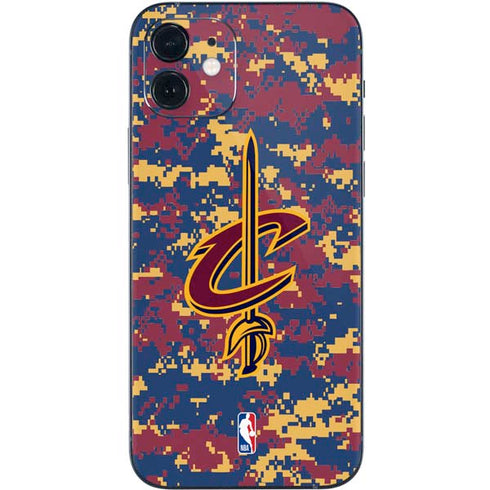 NBA Cleveland Cavaliers Digi Camo iPhone 12 Skin