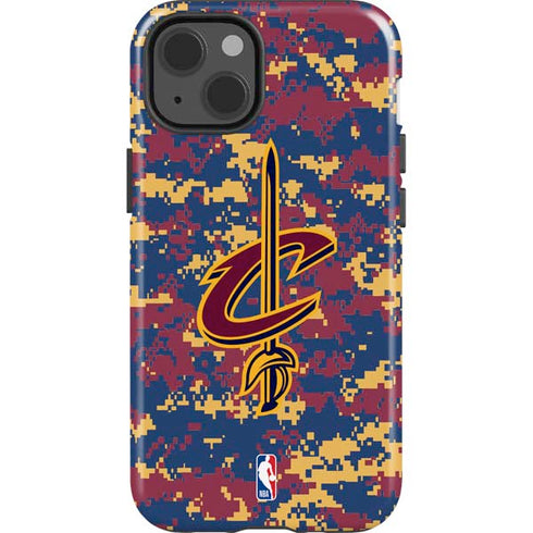 NBA Cleveland Cavaliers Digi Camo iPhone 15 Impact Case